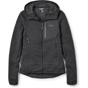 Rab Women’s Ascendor Light Hoody – Fleece Jacket for Climbing, Skiing, & Mountaineering(Black)