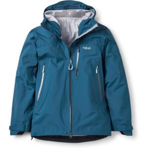Rab Women’s Firewall Mountain Jacket – Lightweight Waterproof Hooded Coat for Climbing & Hiking(Tempest Blue)