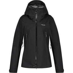 Rab Women’s Kangri GTX Jacket – Waterproof Breathable GORE-TEX Shell for Hiking, Climbing, & Mountaineering(Black/Black)
