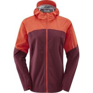 Rab Women’s Kinetic Ultra Stretch Waterproof Breathable Jacket for Hiking and Trail Running(Red Grapefruit/Deep Heather)