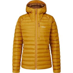 Rab Women’s Microlight Alpine 700-Fill Down Hooded Puffer Jacket for Hiking & Skiing(Dark Butternut)