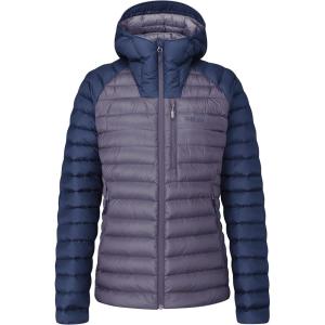 Rab Women’s Microlight Alpine 700-Fill Down Hooded Puffer Jacket for Hiking & Skiing(Patriot Blue/Purple Sage)