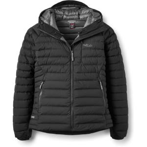 Rab Women’s Microlight Windstopper Hoody – GTX Windproof Gore-Tex Down Jacket for Skiing & Climbing(Black)