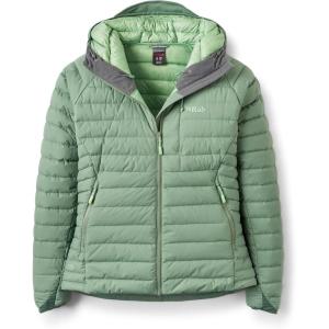 Rab Women’s Microlight Windstopper Hoody – GTX Windproof Gore-Tex Down Jacket for Skiing & Climbing(Dark Fig Green)
