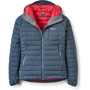 Rab Women’s Microlight Windstopper Hoody – GTX Windproof Gore-Tex Down Jacket for Skiing & Climbing(Steel)