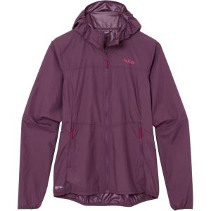 Rab Women’s Windgather Hoody – Ultralight Windproof Shell Jacket for Hiking, Trail Running, & Climbing(Mulberry)