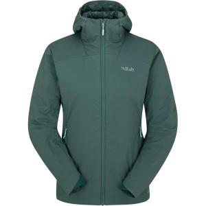 Rab Women’s Xenair Alpine Light Hooded Insulated Jacket for Hiking & Mountaineering(Green Slate)
