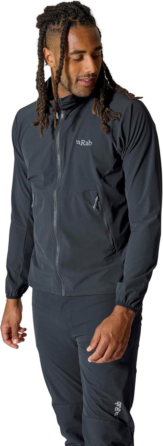 imageRab Mens Borealis Hoody Jacket Lightweight WaterRepellent Softshell Coat for Hiking amp ClimbingBeluga