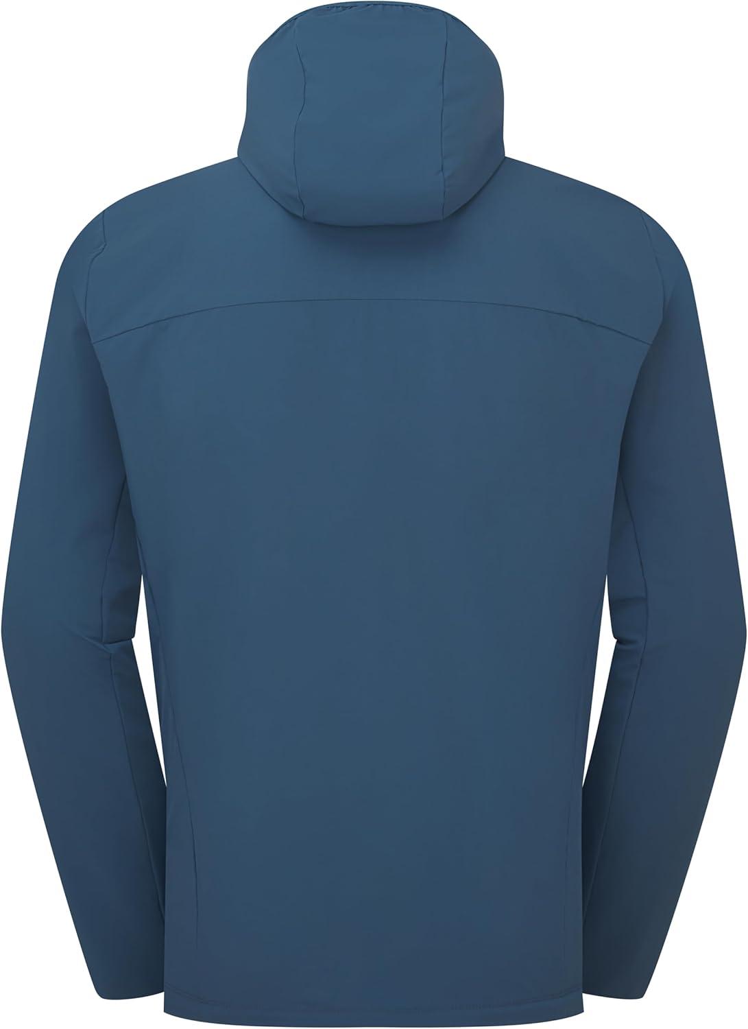 imageRab Mens Borealis Hoody Jacket Lightweight WaterRepellent Softshell Coat for Hiking amp ClimbingTempest Blue