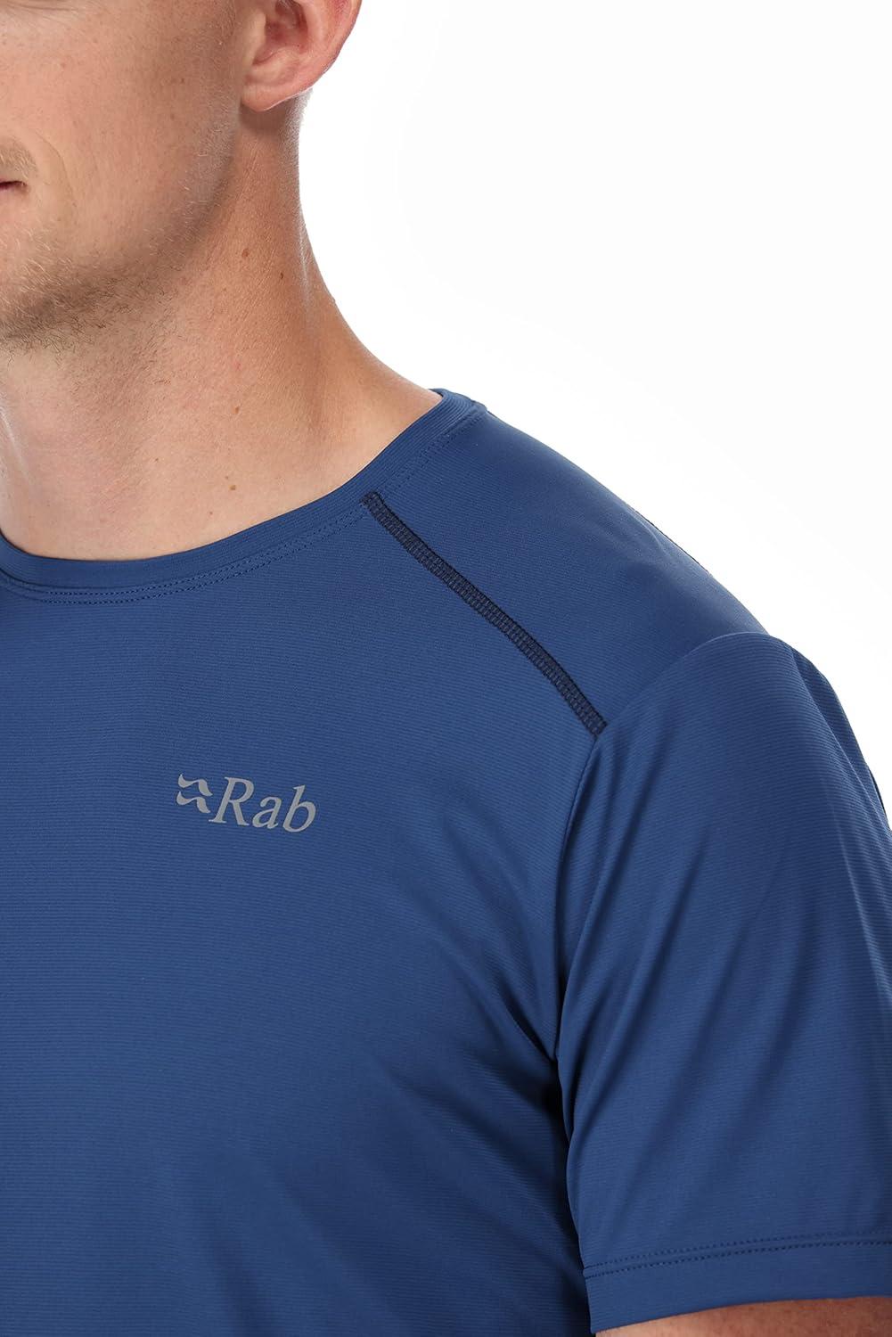 imageRab Mens Force Tee Lightweight TShirt for Hiking Climbing amp Trail RunningNightfall Blue