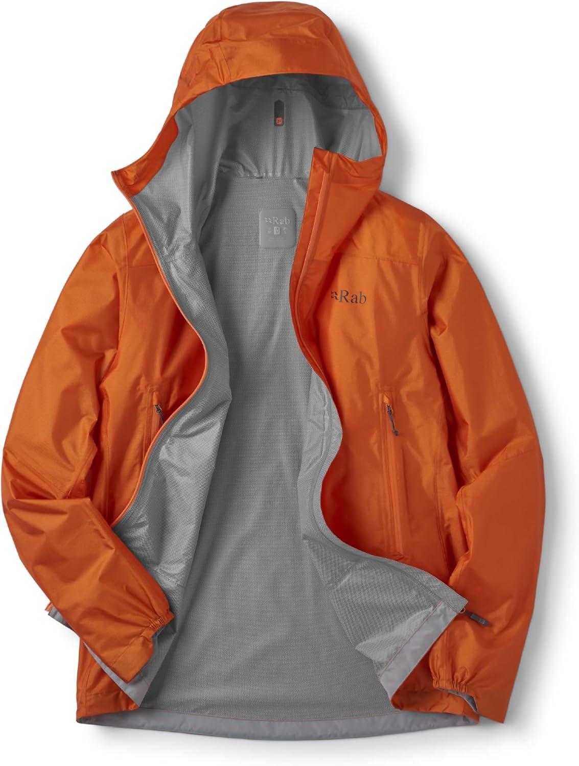 imageRab Mens Phantom Mountain Jacket Lightweight Packable Hooded FullZip for Hiking amp BackpackingDark Melba