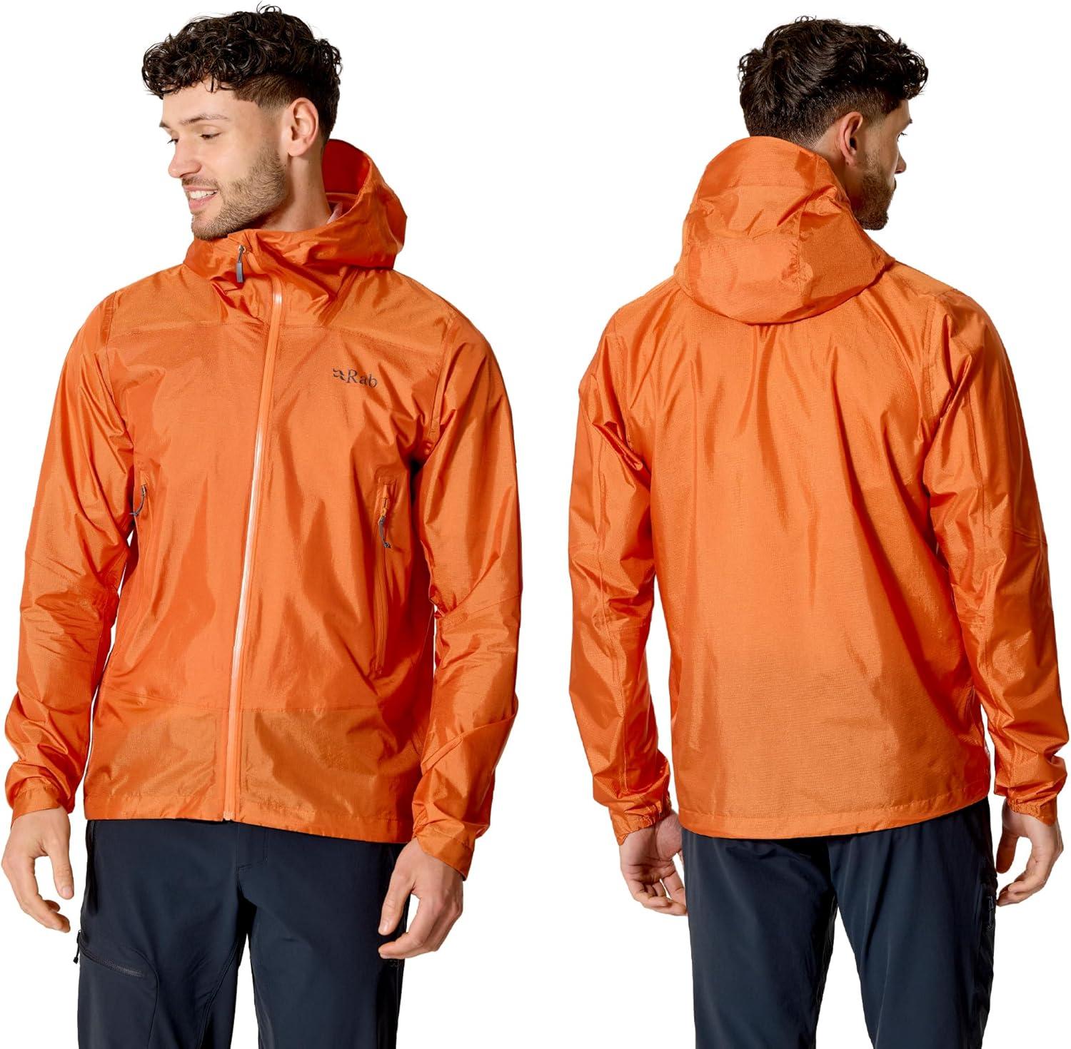 imageRab Mens Phantom Mountain Jacket Lightweight Packable Hooded FullZip for Hiking amp BackpackingDark Melba