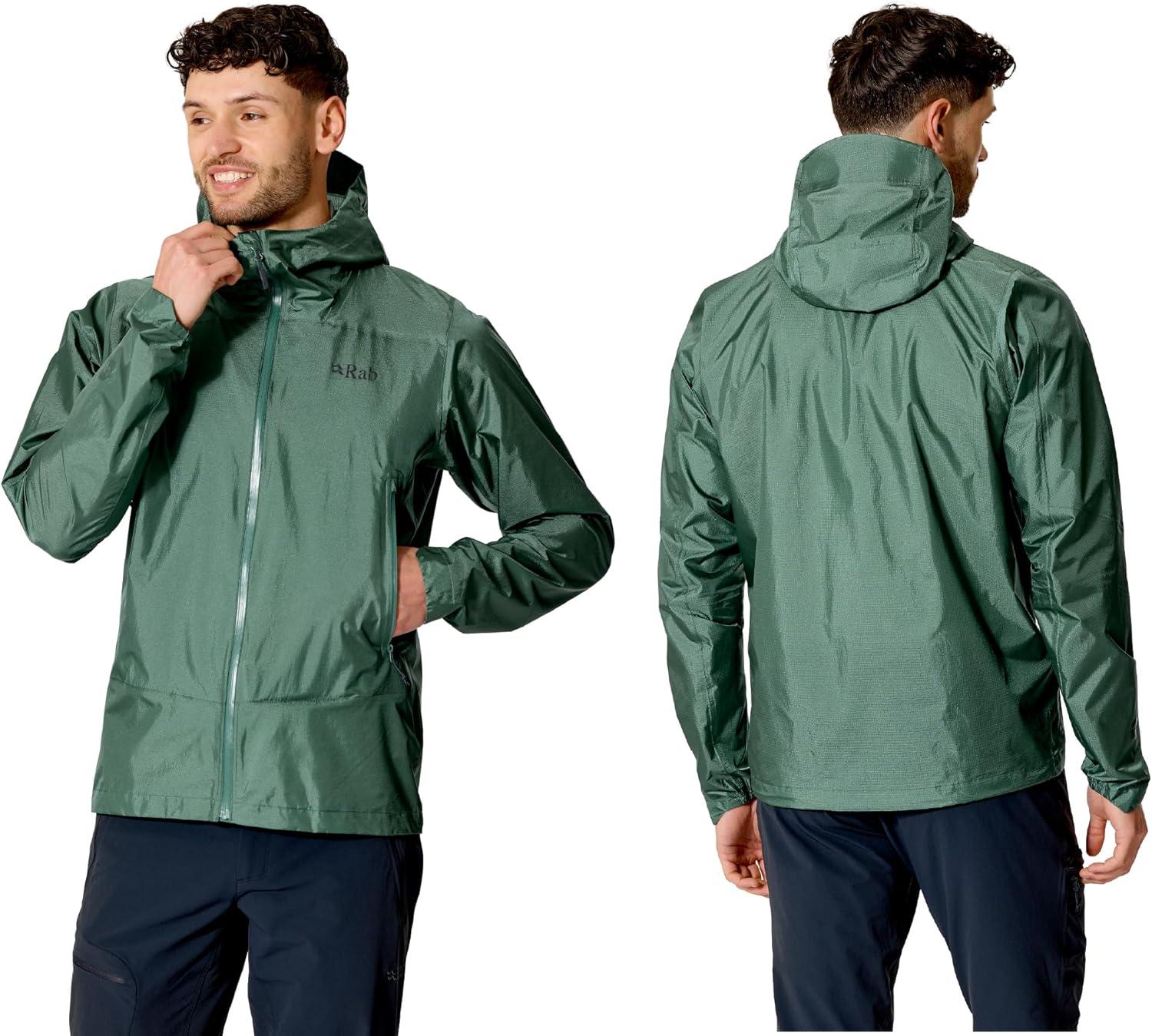 imageRab Mens Phantom Mountain Jacket Lightweight Packable Hooded FullZip for Hiking amp BackpackingSage