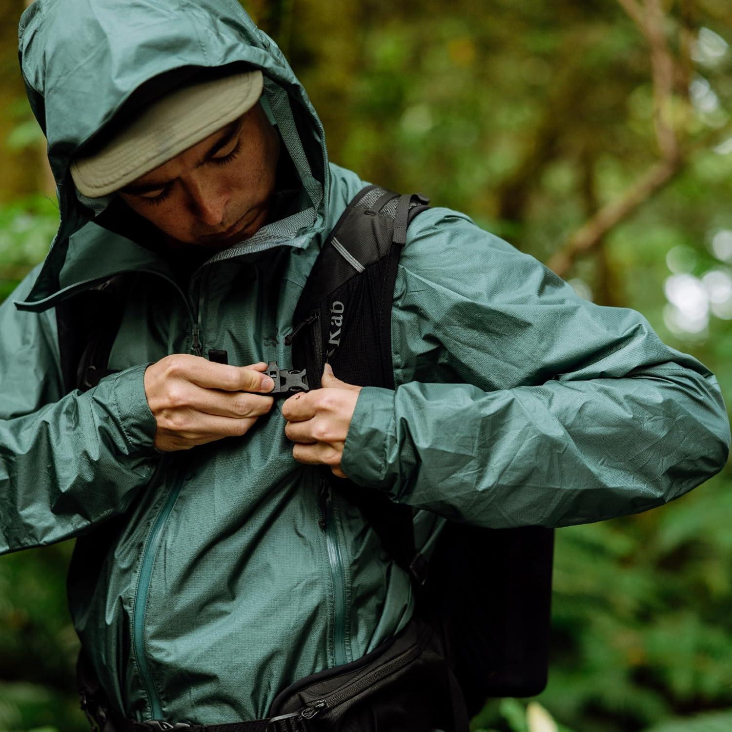 imageRab Mens Phantom Mountain Jacket Lightweight Packable Hooded FullZip for Hiking amp BackpackingSage