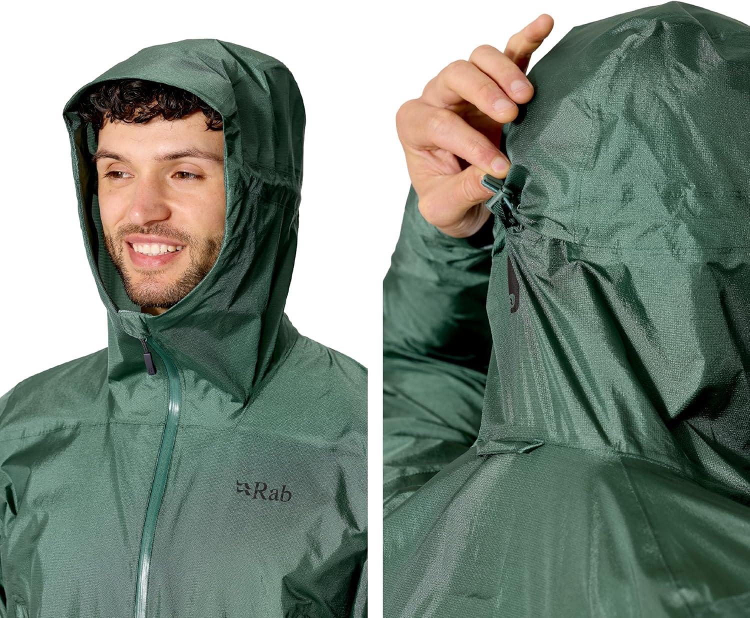 imageRab Mens Phantom Mountain Jacket Lightweight Packable Hooded FullZip for Hiking amp BackpackingSage