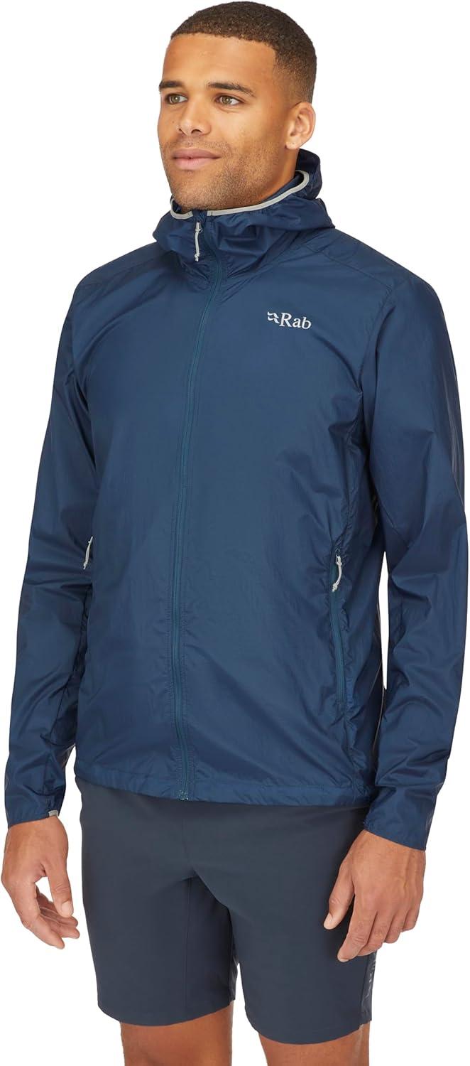 imageRab Mens Vital Hoody Ultralight Windproof Shell Jacket for Hiking Trail Running amp ClimbingTempest Blue