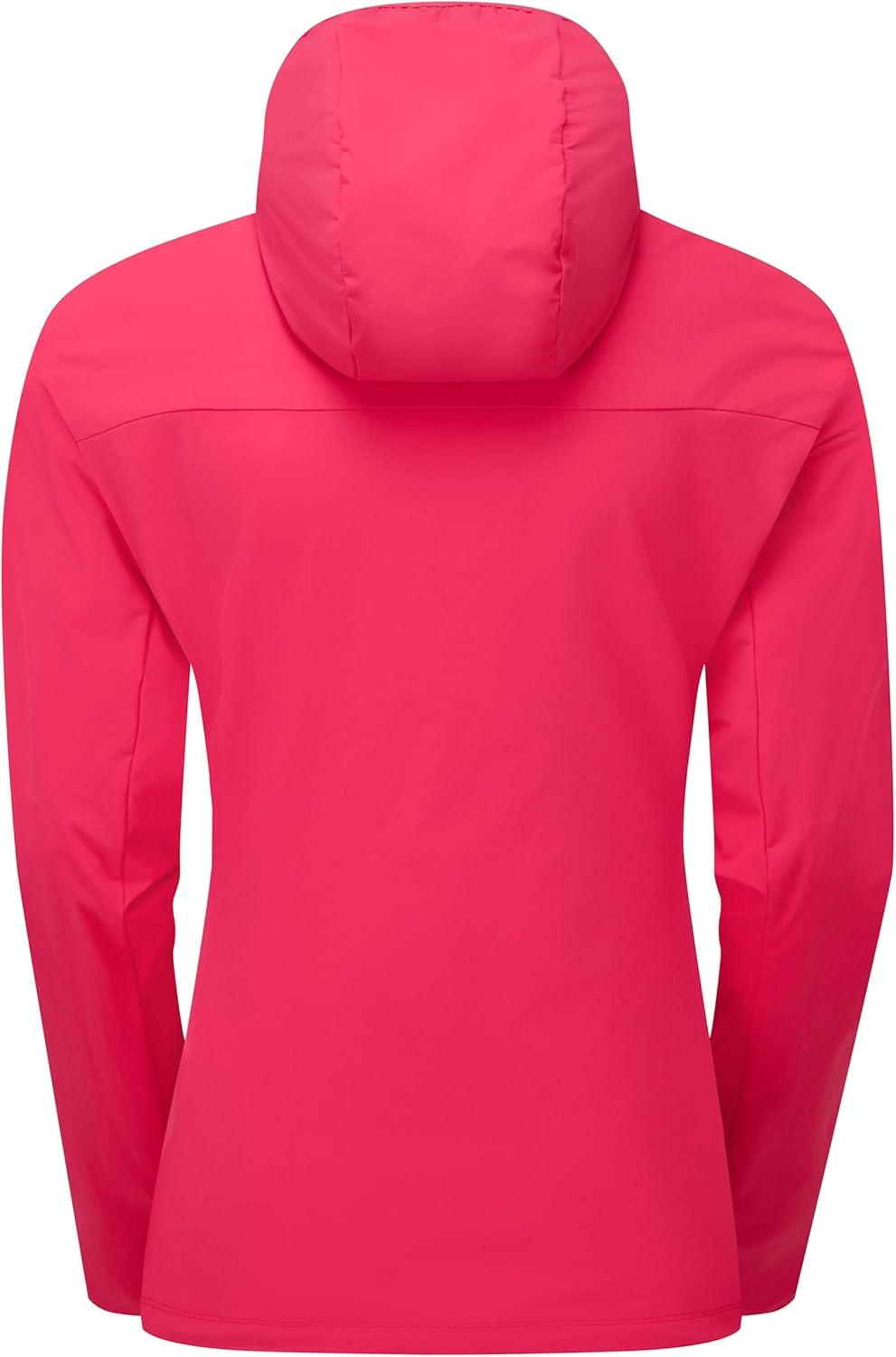 imageRab Womens Borealis Hoody Jacket Lightweight WaterRepellent Softshell Coat for Hiking amp ClimbingWatermelon