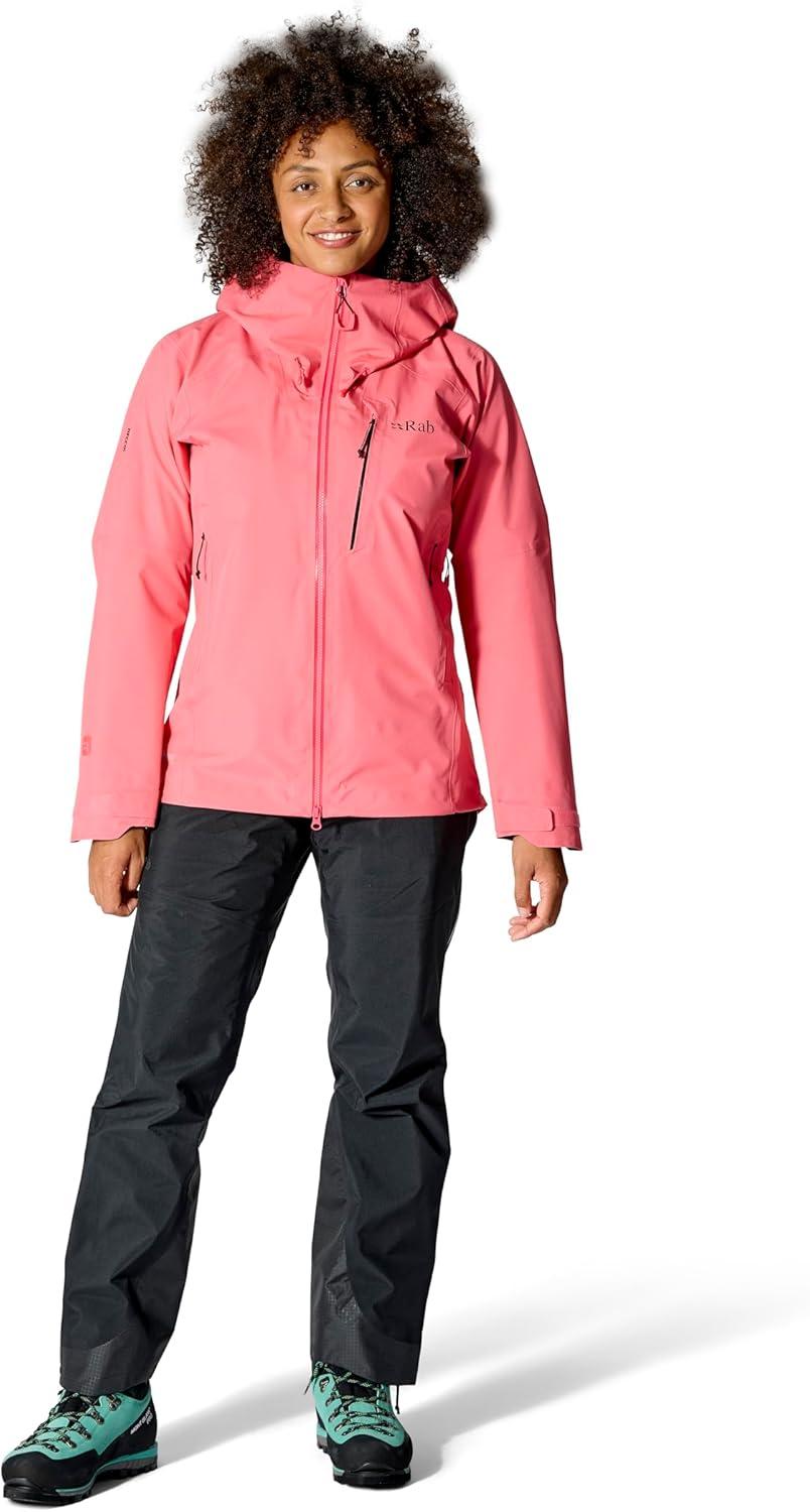 imageRab Womens Latok Alpine GoreTex Pro Jacket GTX Waterproof Breathable Shell Coat for Climbing amp MountaineeringHibiscus