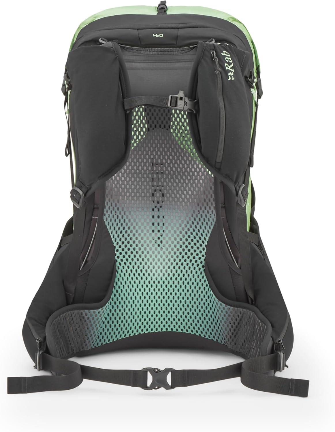 imageRab Womens Syclon XP ND Backpack Lightweight Waterproof Backpack for Hiking Trekking amp Backpacking BlackDark Fig Green 38Liter Back Length SmallBlackDark Fig Green