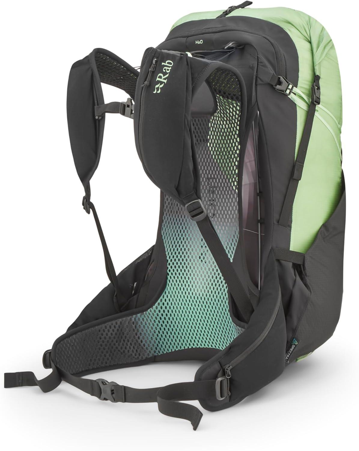 imageRab Womens Syclon XP ND Backpack Lightweight Waterproof Backpack for Hiking Trekking amp Backpacking BlackDark Fig Green 38Liter Back Length SmallBlackDark Fig Green