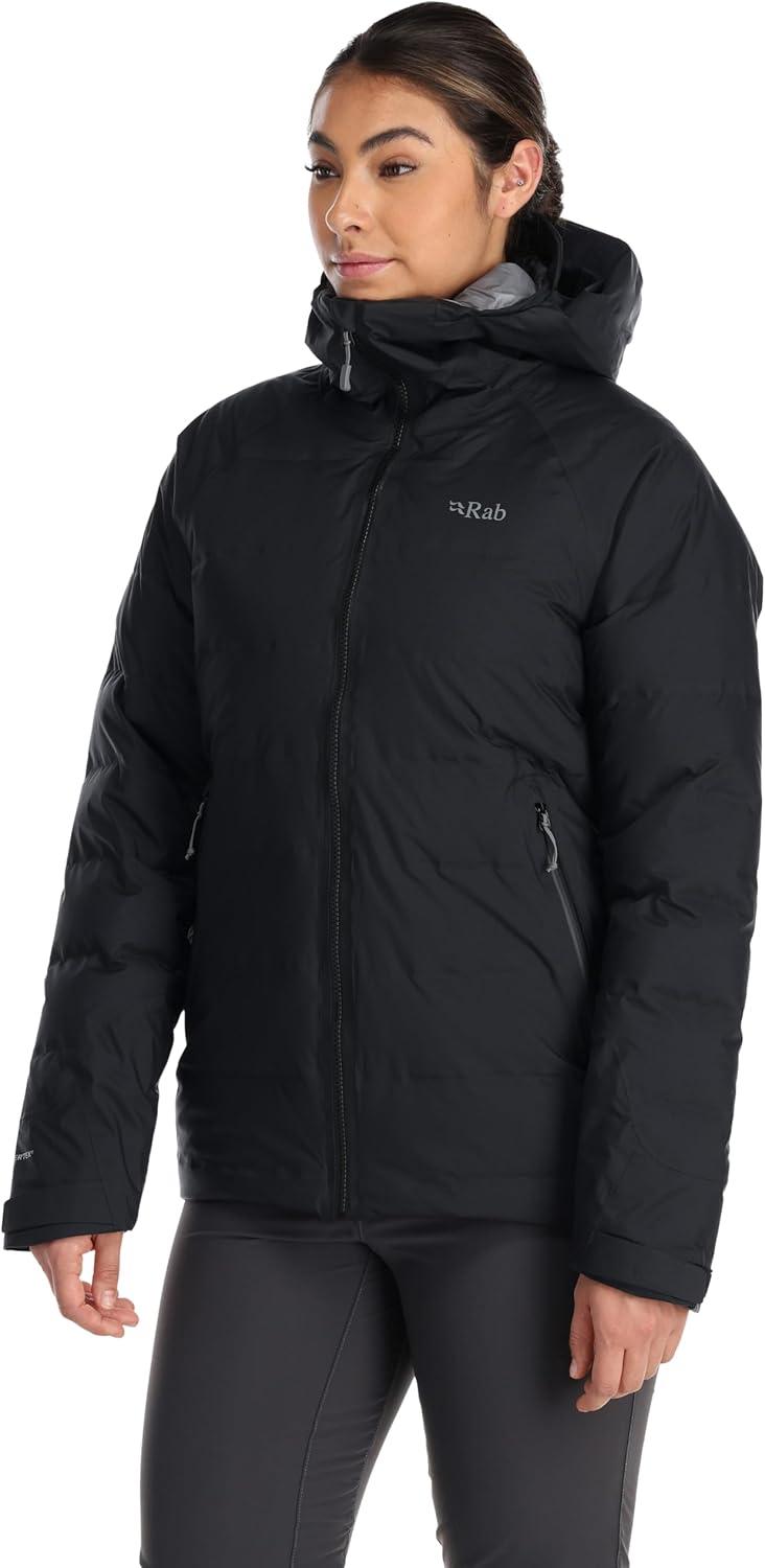 imageRab Womens Valiance Down Jacket Waterproof Windproof Insulator for Climbing Mountaineering amp Casual WearBlack