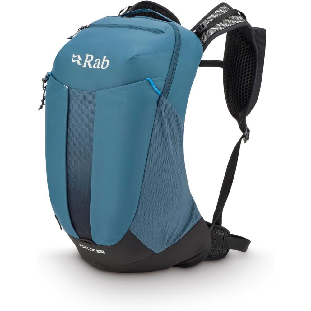 imageRab Mens Airox Backpack  Lightweight Breathable Backpack for Hiking Trekking amp Backpacking  Black  24Liter Back Length  MediumTempest Blue