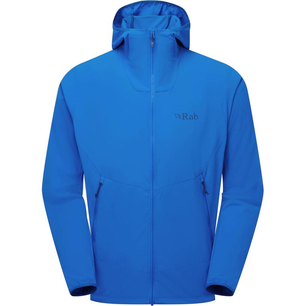 imageRab Mens Borealis Hoody Jacket Lightweight WaterRepellent Softshell Coat for Hiking amp ClimbingMaya Blue