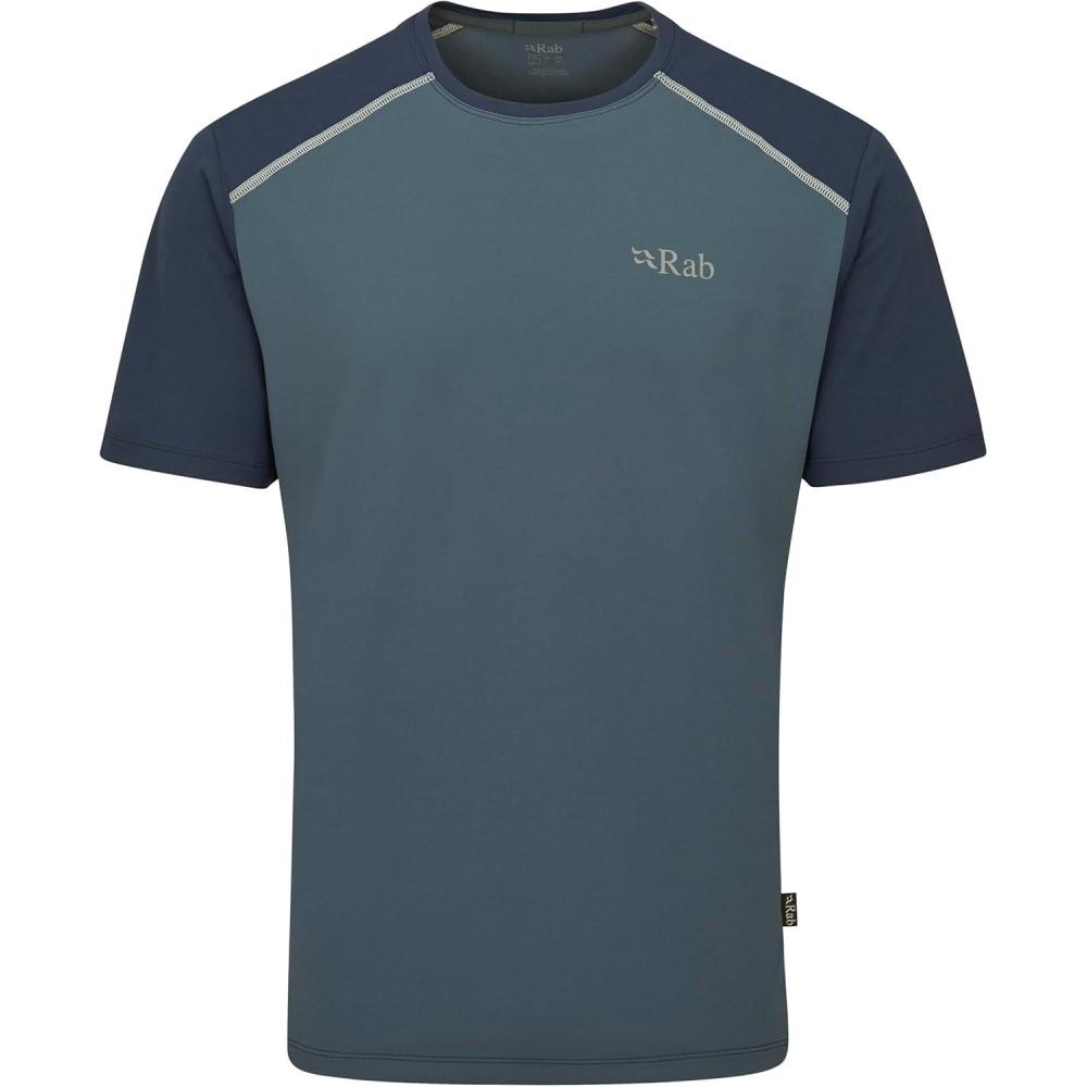 imageRab Mens Force Tee  Lightweight TShirt for Hiking Climbing amp Trail RunningOrion BlueTempest Blue