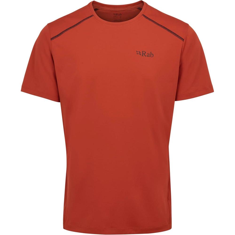 imageRab Mens Force Tee  Lightweight TShirt for Hiking Climbing amp Trail RunningTuscan RedTuscan Red