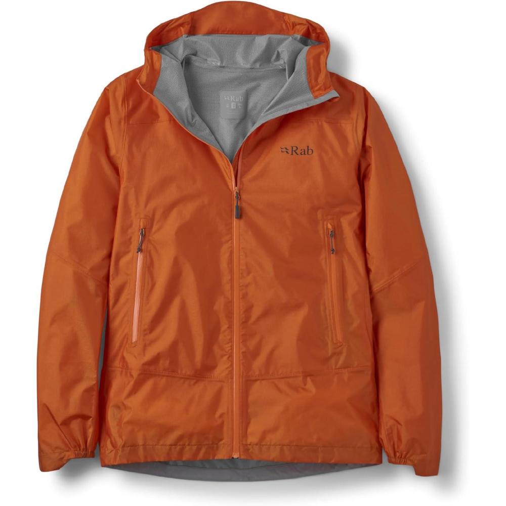 imageRab Mens Phantom Mountain Jacket Lightweight Packable Hooded FullZip for Hiking amp BackpackingDark Melba