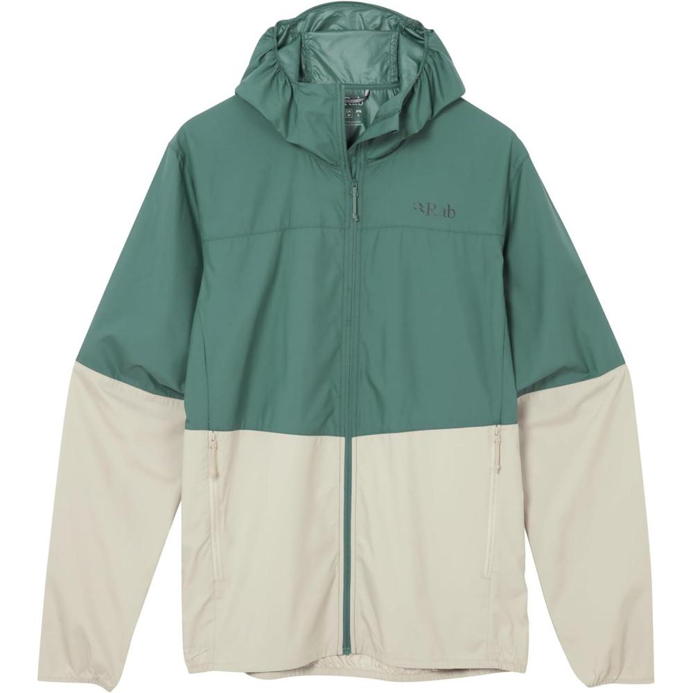 imageRab Mens Windgather Hoody  Ultralight Windproof Shell Jacket for Hiking Trail Running amp ClimbingSagePebble