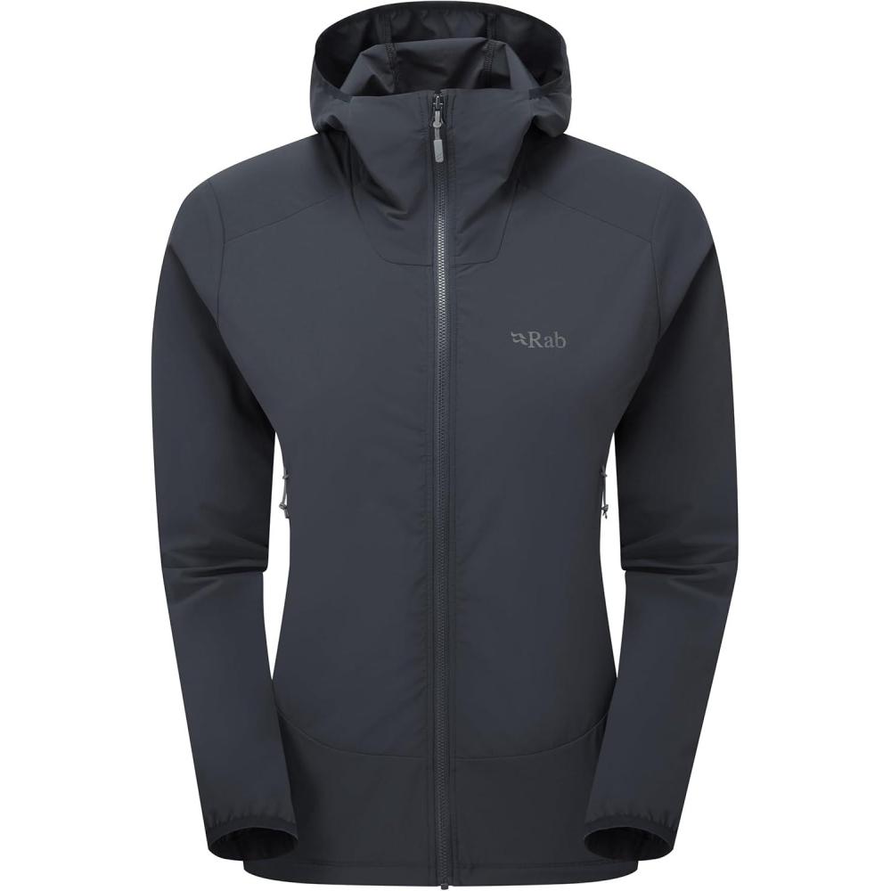 imageRab Womens Borealis Hoody Jacket  Lightweight WaterRepellent Softshell Coat for Hiking amp ClimbingBeluga