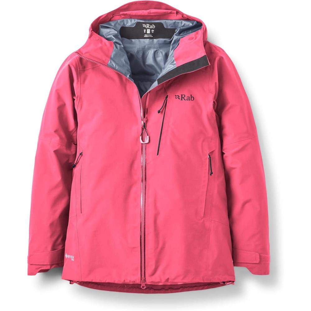 imageRab Womens Latok Alpine GoreTex Pro Jacket GTX Waterproof Breathable Shell Coat for Climbing amp MountaineeringHibiscus