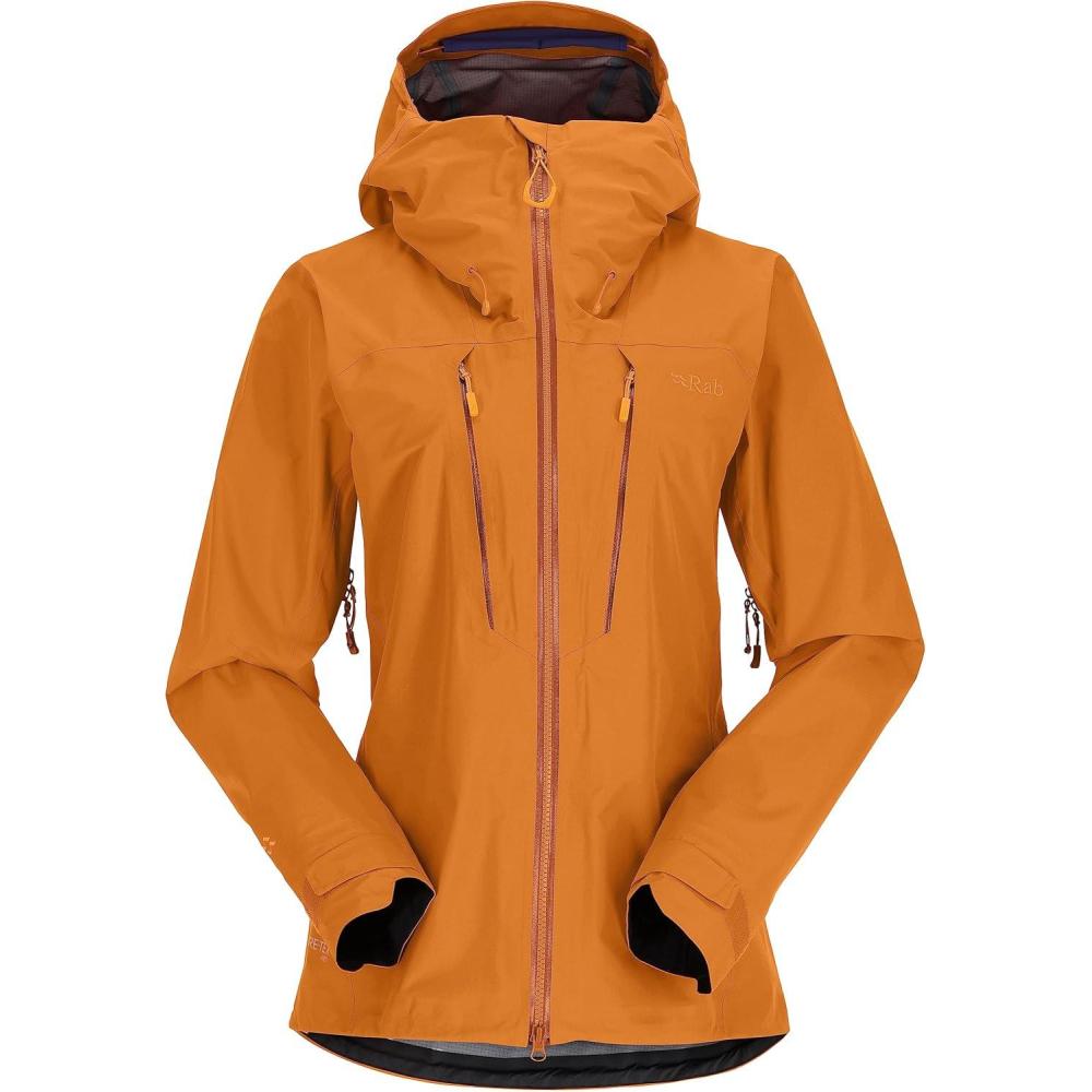 imageRab Womens Latok Alpine GoreTex Pro Jacket GTX Waterproof Breathable Shell Coat for Climbing amp MountaineeringMarmalade