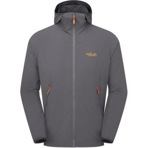 Rab Men’s Borealis Hoody Jacket – Lightweight Water-Repellent Softshell Coat for Hiking & Climbing(Graphene)