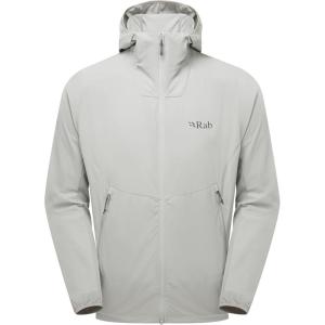 Rab Men’s Borealis Hoody Jacket – Lightweight Water-Repellent Softshell Coat for Hiking & Climbing(Light Zinc)