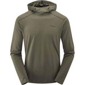 Rab Men’s Force Hoody – Lightweight Long-Sleeve Hooded Baselayer Shirt for Hiking, Climbing, & Trail Running(Light Khaki)