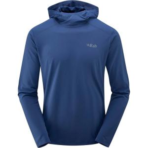Rab Men’s Force Hoody – Lightweight Long-Sleeve Hooded Baselayer Shirt for Hiking, Climbing, & Trail Running(Nightfall Blue)