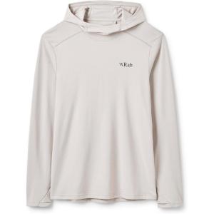 Rab Men’s Force Hoody – Lightweight Long-Sleeve Hooded Baselayer Shirt for Hiking, Climbing, & Trail Running(Pebble)