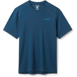 Rab Men’s Force Tee – Lightweight T-Shirt for Hiking, Climbing, & Trail Running(Tempest Blue)