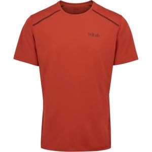 Rab Men’s Force Tee – Lightweight T-Shirt for Hiking, Climbing, & Trail Running(Tuscan Red/Tuscan Red)