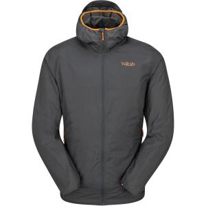 Rab Men’s Vital Hoody – Ultralight Windproof Shell Jacket for Hiking, Trail Running, & Climbing(Graphene (Marmalade))