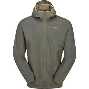 Rab Men’s Vital Hoody – Ultralight Windproof Shell Jacket for Hiking, Trail Running, & Climbing(Light Khaki)