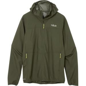 Rab Men’s Windgather Hoody – Ultralight Windproof Shell Jacket for Hiking, Trail Running, & Climbing(Army)