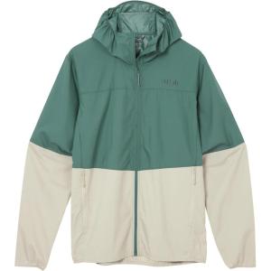 Rab Men’s Windgather Hoody – Ultralight Windproof Shell Jacket for Hiking, Trail Running, & Climbing(Sage/Pebble)