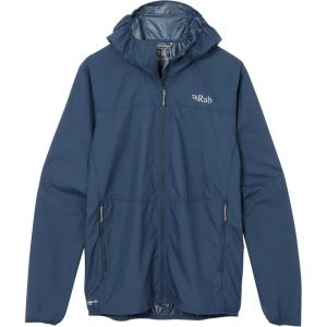 Rab Men’s Windgather Hoody – Ultralight Windproof Shell Jacket for Hiking, Trail Running, & Climbing(Tempest Blue)