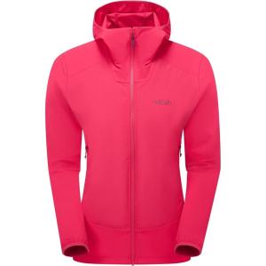 Rab Women’s Borealis Hoody Jacket – Lightweight Water-Repellent Softshell Coat for Hiking & Climbing(Watermelon)