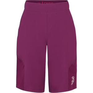 Rab Women’s Cinder Crank Shorts – Softshell Water-Repellent Shorts for Biking, Cycling, & Commuting(Mulberry)