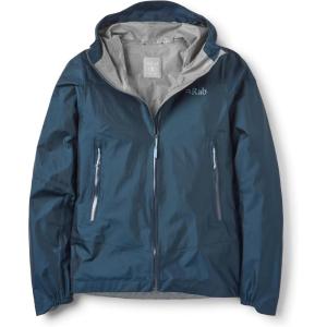 Rab Women’s Phantom Mountain Jacket – Lightweight Waterproof Hooded Shell for Hiking & Trekking(Tempest Blue)