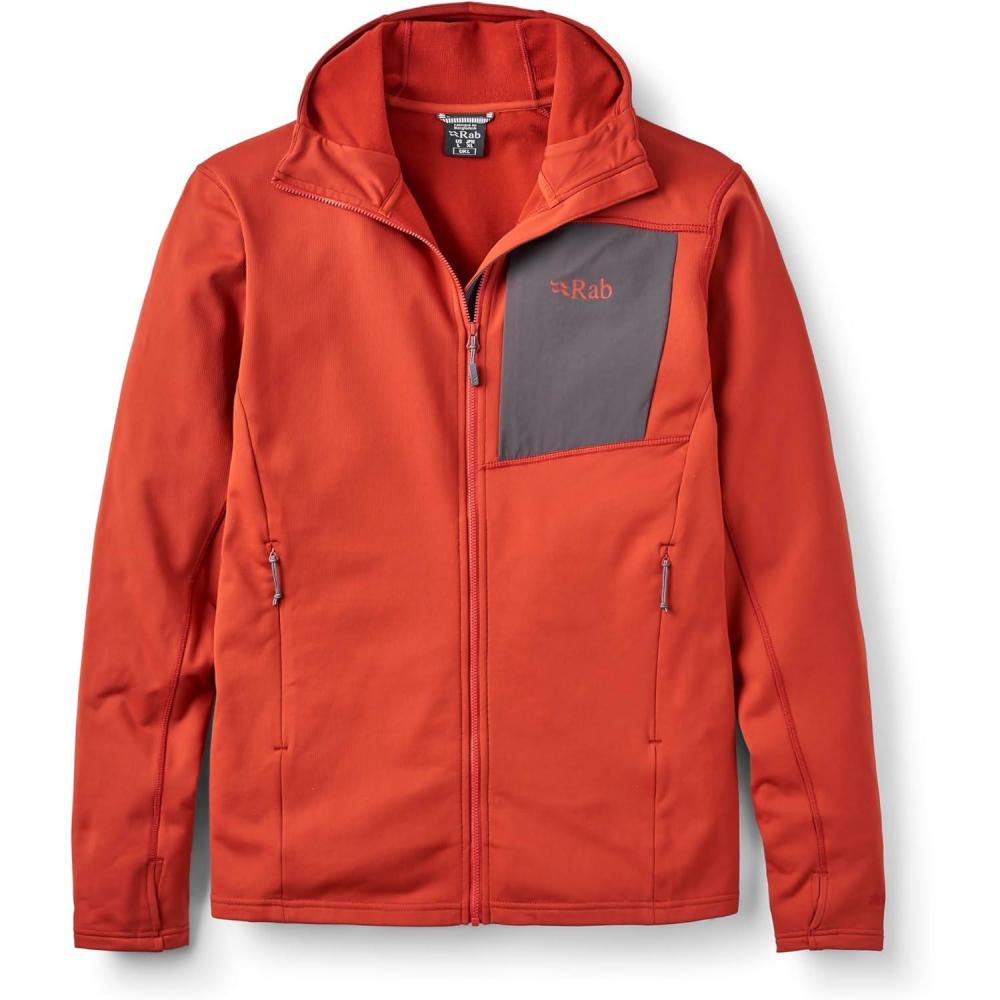imageRab Mens Superflux Hoody  Lightweight Fleece Jacket for Hiking amp ClimbingTuscan Red